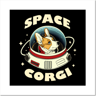 Space Corgi Dog Lover Puppy Posters and Art